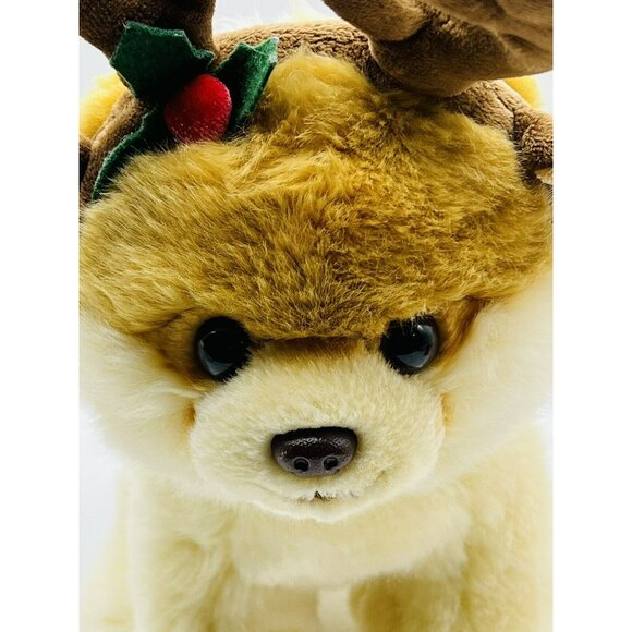 Gund BOO Worlds Cutest Dog Plush Reindeer Antlers 4043147 Holiday 8 inch Pom - Picture 2 of 8